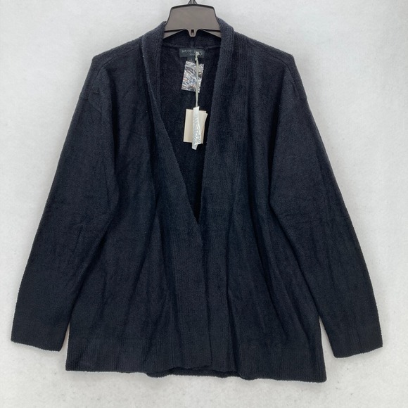 Barefoot Dreams Sweaters - Barefoot Dreams Cozychic Lite Side Tie Cardigan Sweater Black Women's Large Cozy